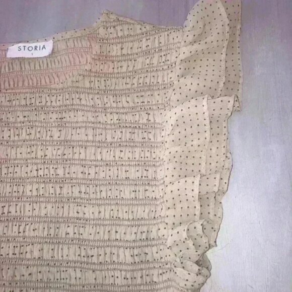 Storia Tan & Black Mini Dress size Small - Picture 6 of 13